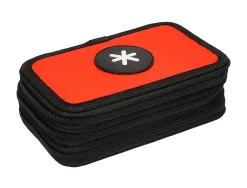 Trousse garnie antartik 3 compartiments 36 pieces rouge