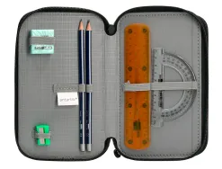 Trousse garnie antartik 3 compartiments 36 pieces rouge
