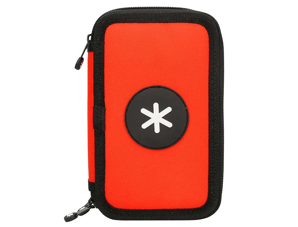 Trousse garnie antartik 3 compartiments 36 pieces rouge