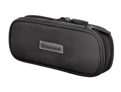 Trousse liderpapel color pop 2 fermetures eclair avec 1 compartiment extensible coloris noir 230x60mm