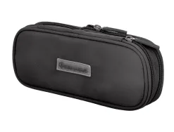Trousse liderpapel color pop 2 fermetures eclair avec 1 compartiment extensible coloris noir 230x60mm