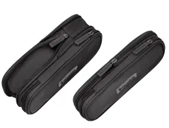 Trousse liderpapel color pop 2 fermetures eclair avec 1 compartiment extensible coloris noir 230x60mm