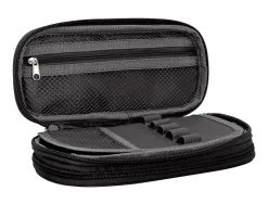 Trousse liderpapel color pop 2 fermetures eclair avec 1 compartiment extensible coloris noir 230x60mm