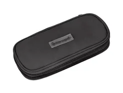 Trousse liderpapel color pop 2 fermetures eclair avec 1 compartiment extensible coloris noir 230x60mm
