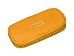 Trousse liderpapel color pop 2 fermetures eclair avec 1 compartiment extensible coloris jaune 230x60mm