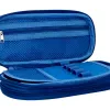 Trousse liderpapel color pop 2 fermetures eclair avec 1 compartiment extensible coloris bleu 230x60mm