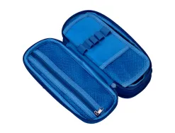 Trousse liderpapel color pop 2 fermetures eclair avec 1 compartiment extensible coloris bleu 230x60mm