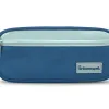 Trousse liderpapel duo 3 fermetures eclair avec poche a l'avant coloris bleu fonce 220x90x70mm