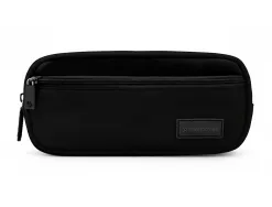 Trousse liderpapel duo 3 fermetures eclair avec poche a l'avant coloris noir 220x90x70mm