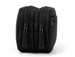Trousse liderpapel duo 3 fermetures eclair avec poche a l'avant coloris noir 220x90x70mm