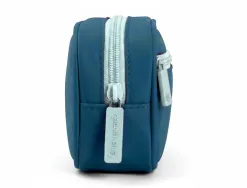 Trousse liderpapel duo 2 fermetures eclair avec poche a l'avant coloris bleu fonce 220x90x50mm
