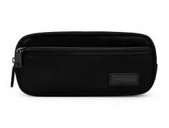 Trousse liderpapel duo 2 fermetures eclair avec poche a l'avant coloris noir 220x90x50mm