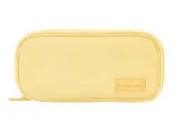 Trousse liderpapel funky 3 fermetures eclair jaune rose et lilas 220x100x65mm