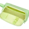 Trousse liderpapel minibag 2 fermetures eclair avec poche interieure coloris vert pastel 213x100x70mm