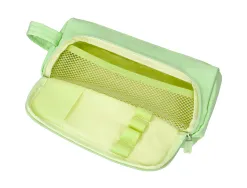 Trousse liderpapel minibag 2 fermetures eclair avec poche interieure coloris vert pastel 213x100x70mm