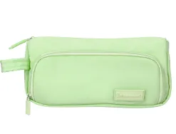 Trousse liderpapel minibag 2 fermetures eclair avec poche interieure coloris vert pastel 213x100x70mm