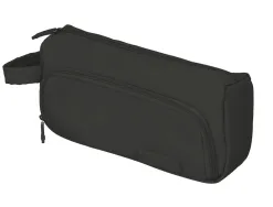 Trousse liderpapel minibag 2 fermetures eclair avec poche interieure coloris noir 210x100x70mm