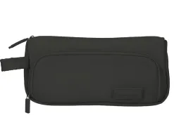 Trousse liderpapel minibag 2 fermetures eclair avec poche interieure coloris noir 210x100x70mm