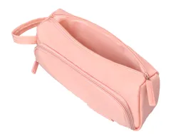 Trousse liderpapel minibag 2 fermetures eclair avec poche interieure coloris rose pastel 212x100x70mm