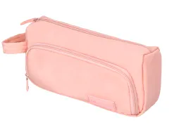 Trousse liderpapel minibag 2 fermetures eclair avec poche interieure coloris rose pastel 212x100x70mm