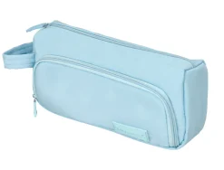Trousse liderpapel minibag 2 fermetures eclair avec poche interieure coloris bleu pastel 211x100x70mm