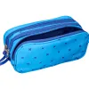 Trousse liderpapel scolaire 3 compartiments coloris bleu