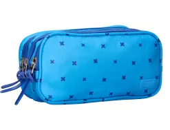 Trousse liderpapel scolaire 3 compartiments coloris bleu