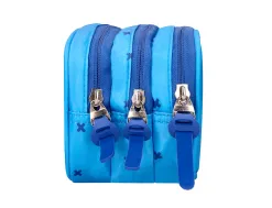 Trousse liderpapel scolaire 3 compartiments coloris bleu
