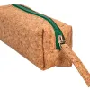 Trousse liderpapel scolaire rectangulaire liege zip coloris 185x55x70mm 1 compartiment coloris naturel