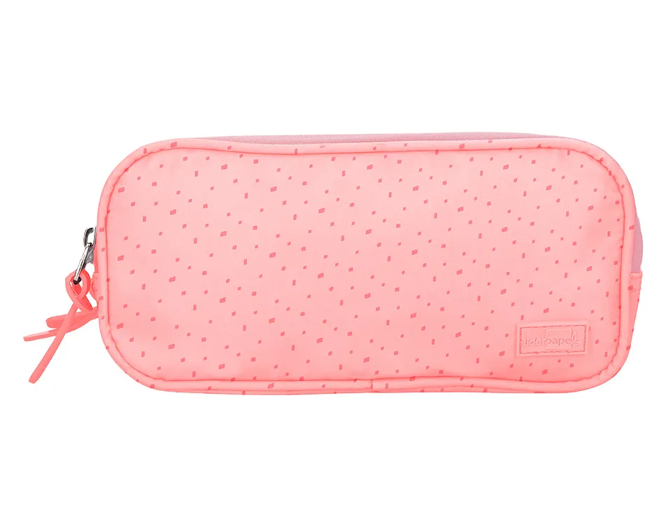 Trousse liderpapel scolaire 3 compartiments coloris rose