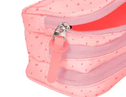 Trousse liderpapel scolaire 3 compartiments coloris rose