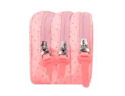 Trousse liderpapel scolaire 3 compartiments coloris rose
