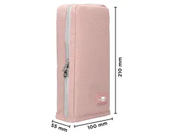 Trousse liderpapel scolaire verticale 1 compartiment 3 coloris assortis