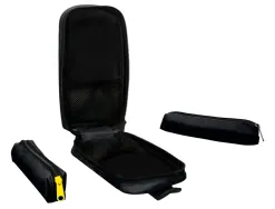 Trousse ovale antartik avec 4 compartiments 230 x 50 x 120 mm noir
