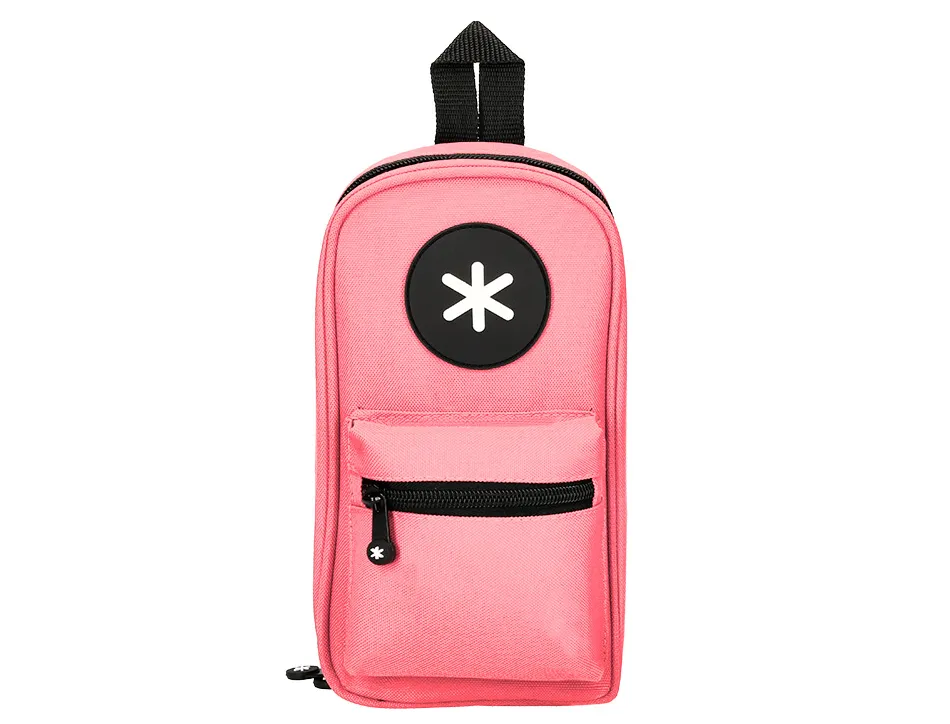 Trousse ovale antartik avec 4 compartiments 230 x 50 x 120 mm corail