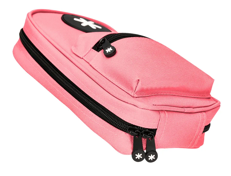 Trousse ovale antartik avec 4 compartiments 230 x 50 x 120 mm corail