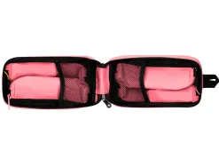 Trousse ovale antartik avec 4 compartiments 230 x 50 x 120 mm corail