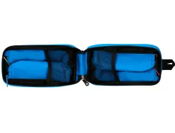 Trousse ovale antartik avec 4 compartiments 230 x 50 x 120 mm bleu