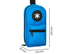 Trousse ovale antartik avec 4 compartiments 230 x 50 x 120 mm bleu