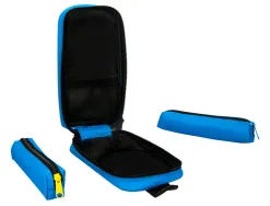 Trousse ovale antartik avec 4 compartiments 230 x 50 x 120 mm bleu