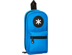 Trousse ovale antartik avec 4 compartiments 230 x 50 x 120 mm bleu