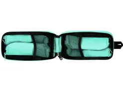 Trousse ovale antartik avec 4 compartiments 230 x 50 x 120 mm menthe
