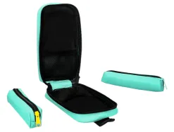 Trousse ovale antartik avec 4 compartiments 230 x 50 x 120 mm menthe