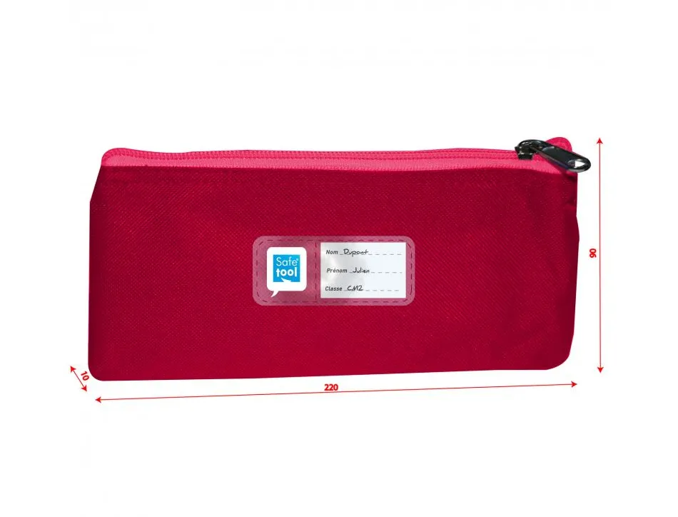 Trousse plate wonday polyester 1 compartiment coloris assortis