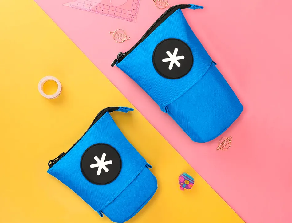 Trousse pop-up antartik verticale 190x60x80 mm bleu