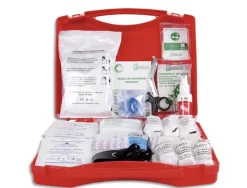 Trousse premiers secours esculape btp20 pour 10 à 20 personnes avec support