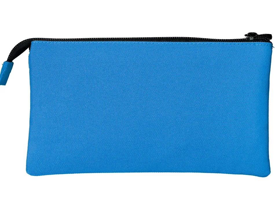 Trousse scolaire antartik plate 3 compartiments 220x30x120mm coloris bleu