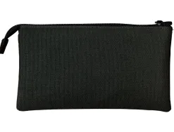 Trousse scolaire antartik plate 3 compartiments 220x30x120mm coloris noir