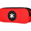 Trousse scolaire antartik ovale 2 compartiments 210x60x80mm coloris rouge