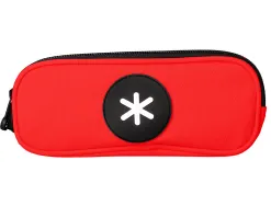 Trousse scolaire antartik ovale 2 compartiments 210x60x80mm coloris rouge